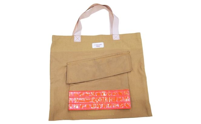 【一点物】高梁市消防本部 消防服リメイク ジビエレザー持ち手トートバッグ レザー トートバッグ 岡山 高梁市