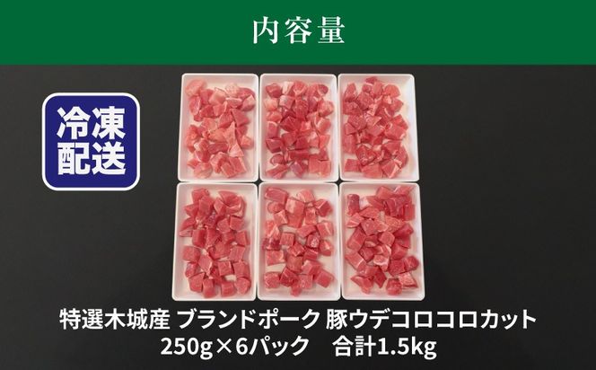 特選木城産 豚ウデコロコロカット250ｇ×6 K56_0016