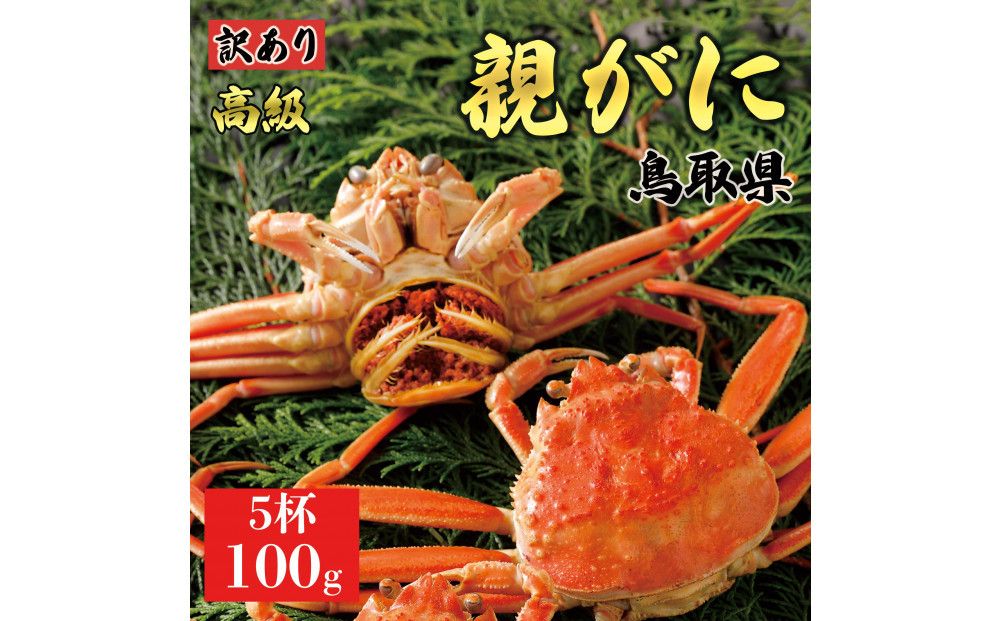 1071.[2025年11月発送]鳥取県産 特撰 親がに 姿[セコガニ](茹)[訳あり]100g 5杯 313726