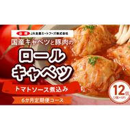 <6ヶ月定期便>国産キャベツと豚肉のロールキャベツ（6P入り）［022J20-T］