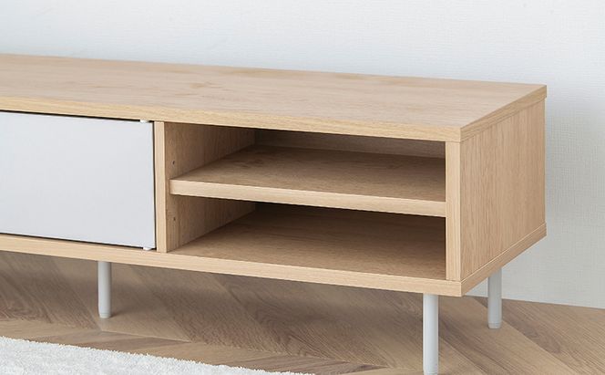 テレビ台 TV台 TVボード 収納付きAVボード LSAB-1000 ナチュラル/グレー アイリスオーヤマ テレビ AV ローボード 収納 棚 ラック リビング 木目調 