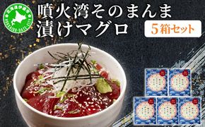 噴火湾そのまんま 漬けマグロ(わさび・醤油・海苔付き)5箱 旬菜一鮮 だて大和屋 厳選 魚介 海鮮 刺身 刺し身 小分け 新鮮 魚介類 魚貝類 加工食品 贈答 ギフト 贈り物 ご褒美