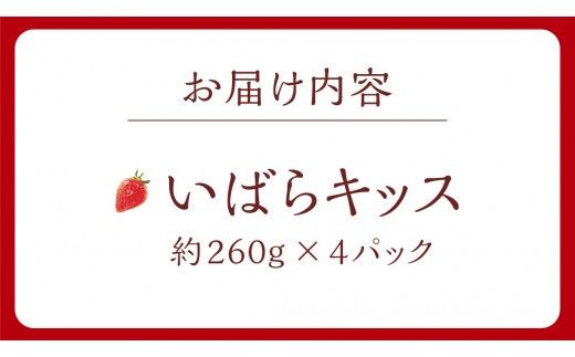 【 茨城いちごグランプリ 受賞 農園 】 完熟 いばらキッス 4パック 茨城県オリジナル品種 イチゴ 苺 フルーツ 果物 果実 [DY003ci]