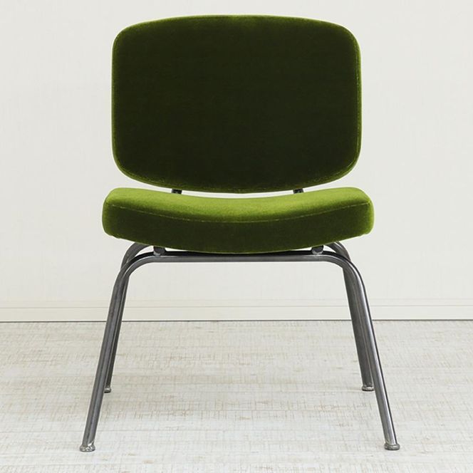 アイアンモケットダイニングチェア【グリーン】  	Z122VC02