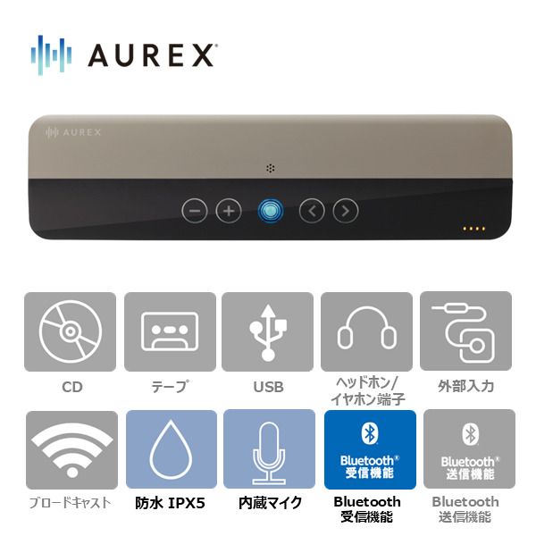 AUREX ワイヤレススピーカー AX-FL10(H) 【kw0240-0508-1】