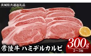 常陸牛 ハミデルカルビ 300g （ 2～ 3枚 ） (茨城県共通返礼品) 国産 焼き肉 カブリ ゲタ リブ芯 リブ巻 中落ちカルビ バーベキュー BBQ お肉 ブランド牛 黒毛和牛 和牛 国産黒毛和牛 国産牛 牛肉 [BM139us]