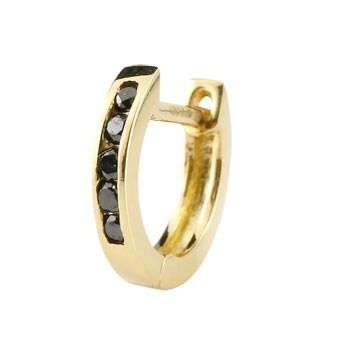 18金 フープ ピアス メンズ ブラックダイヤモンド 片耳 フープピアス 小さめ K18 ゴールド イエローゴールドK18 リングピアス シンプル160620ad202yum SWAA375