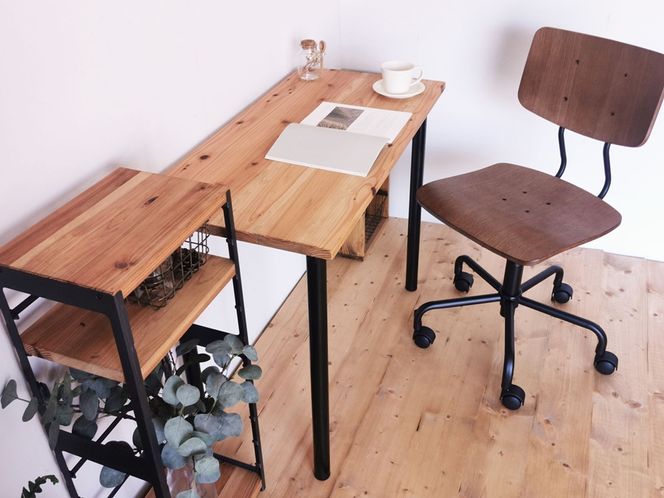 無垢材 デスク組立 工具不要 ワークデスク 900×450｜新星金属製作所 大阪府 守口市 テーブル ワークデスク リモート リビング 子供部屋 新生活 引っ越し [2487]