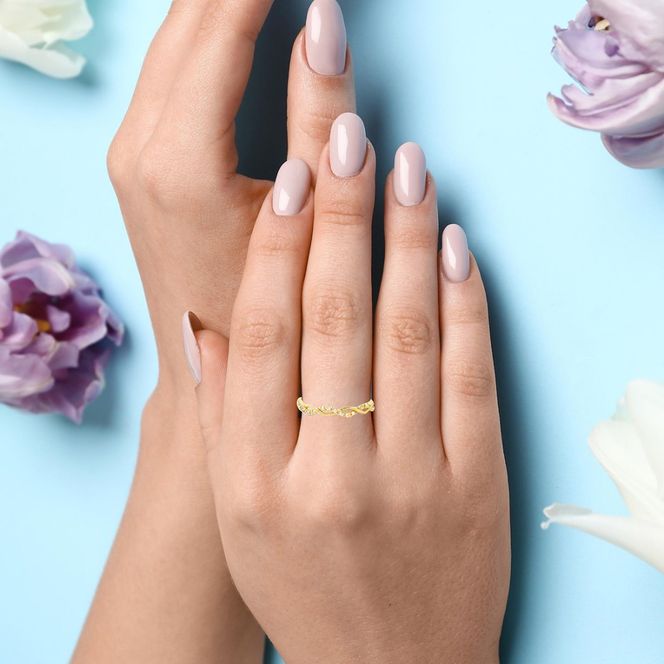 K18 ツイストデザインダイヤリング 0.08CT　RADR-6903DI-Y 188-120