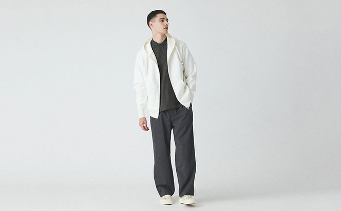 パーカー アンユースレス ジップアップ スニットパーカー 服 洋服 ファッション 耐久性 上品 コーマ糸 無撚糸コットン 洗濯可能 墨田区 東京都