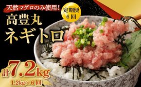 【6回定期便】【訳あり】高豊丸 ネギトロ 合計7.2kg (1.2kg×6回) ふるさと納税限定 高品質 マグロ たたき まぐろのたたき 訳あり 寿司 小分け 海鮮丼 手巻き寿司 惣菜 規格外 不揃い 冷凍 頒布会
