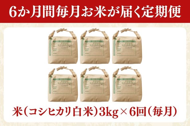 AQ022【全6回定期便】＜毎月＞髙橋ファームの紅カブトエビ米　白米3kg