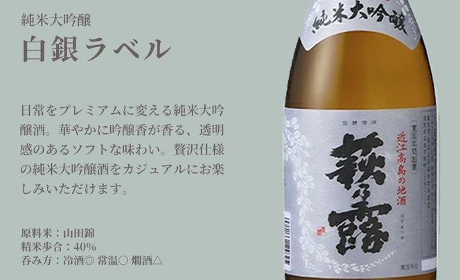 【I-284】福井弥平商店 萩乃露 純米大吟醸・純米吟醸 3本セット ［高島屋選定品］