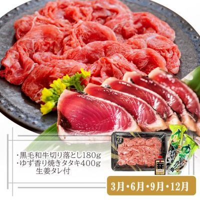 定期便(3回配送)枕崎お楽しみ便(黒毛和牛サーロイン・一本釣りかつおたたき・さしみ) LL-6006 【1462806】