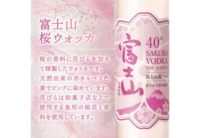 富士山桜ウォッカ＆ブルージン　ギフト箱セット　各200ml 酒 アルコール 国産 クラフトジン クラフトウォッカ 水割り ソーダ割り ギフト プレゼント 山梨 富士吉田