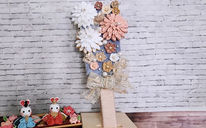 羽子板 つまみ細工 伝統工芸 手作り  羽子板飾り 和風 アンティーク風 上品 華やか お正月 お祝い 贈り物 新年 縁起物 受注生産 つまみ細工工房ちより。 送料無料 岐阜県 安八町