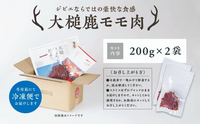 【ジビエ】大槌産 鹿肉(モモ肉 200g×1パック/200g×2パック計400g)｜岩手県 大槌ジビエ いわて iwate 三陸 MOMIJI