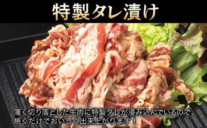 G3388 牛肉 切り落とし タレ漬け 合計1kg【味付け 小分け 焼くだけ 簡単調理 BBQ 牛肉 250g×4袋】