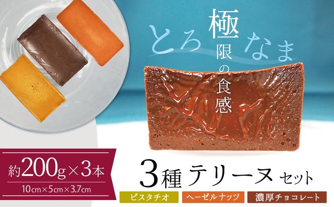 【テリーヌ専門店L】（約２００g）ピスタチオ・ヘーゼルナッツ・濃厚チョコの3種のテリーヌセット【グルテンフリー・保存料不使用】 お菓子 洋菓子 スイーツ デザート ナッツ ホワイトチョコ チョコ H173-051