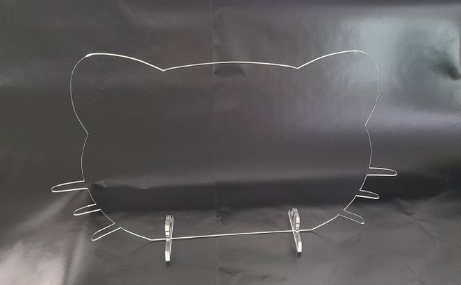 アクリル ネコ パーテーション 雑貨 日用品 クリア 手作り スタンド 飛沫 感染予防 猫 
