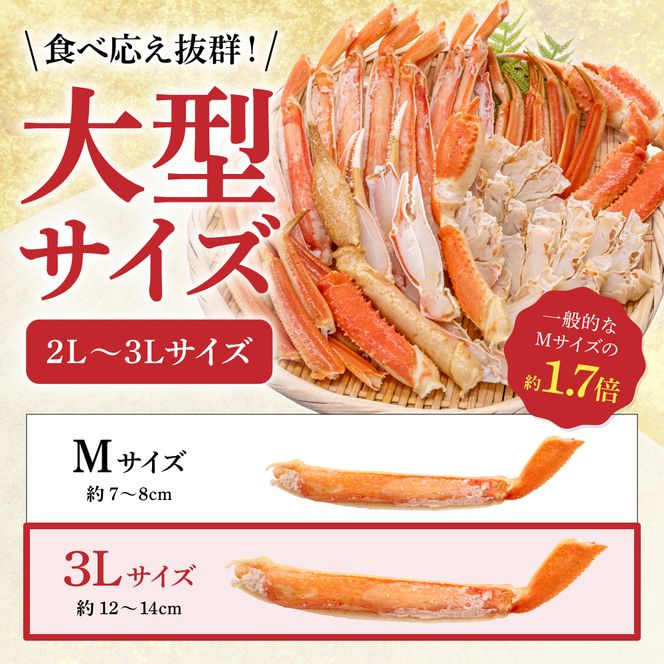 かに【11月配送】ボイルズワイガニ 半むき身1kg(冷凍) かに 雑炊 鍋 カニ焼き 蟹すき ボイル カニ 北海道 R020-003-ｍ11