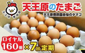 【定期便】7回定期 【天王原のたまご】 ロイヤル卵160個入り【定期便 7回定期便 セット たまご 卵 玉子 タマゴ 濃厚 ハリ 弾力 ボリューム 甘味 旨味 卵黄 風味 生 コク 甘味 卵かけご飯 卵焼き 目玉焼き オムレツ 茶碗蒸し お菓子作り パンの材料】