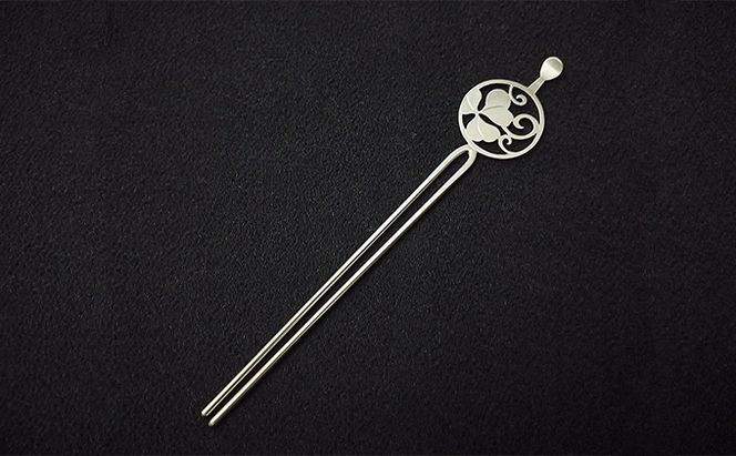 かんざし 平打ち簪 かたばみ かざり工芸三浦 髪飾り ヘアアクセサリー 和装 普段使い アクセサリー 民芸品 工芸品 伝統工芸品 おしゃれ かわいい 東京 東京都 墨田区