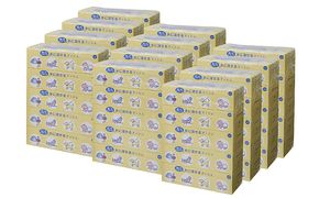 【CF】とけまるくん BOXティッシュ 300枚 5個入り 12パック【納期:1～2ヵ月】 まとめ買い ティッシュ リサイクル 長持 防災 常備品 日用雑貨 消耗品 生活必需品 備蓄 ペーパー 紙 北海道 倶知安町 日用品 