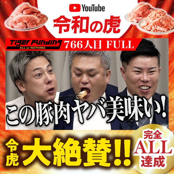 延岡よっとん＆宮崎県産豚 切り落し食べ比べセット 各250g×4 N0220-YB264