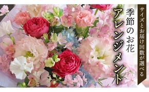 季節のお花アレンジメント 【選べるサイズと回数】ミニ S M L LL 単品 定期便 6回 12回 アレンジメント 花 お花 生花フラワー ギフト プレゼント [CT013ci00]