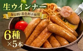 【年内発送】 生 ウインナー 30 本 （ 6種 × 5本 ） 糸島市 / 志摩スモークハウス [AOA006] ウインナー ソーセージ 生 ウインナー 肉 6種類 セット 贈り物