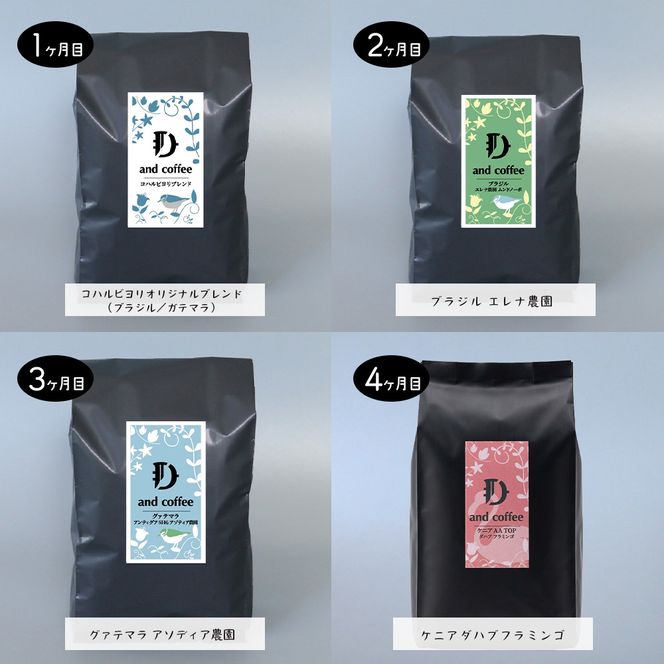 【定期便10ヶ月】スペシャルティーコーヒー定期便（豆200g 2種）合計4kg