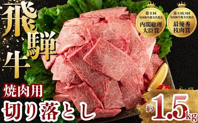 飛騨牛 焼肉 切り落とし 1.5kg | 牛肉 肉 切落し 飛騨牛 訳あり 訳アリ わけあり ワケアリ 不揃い 冷凍 まるたか 食品 バーベキュー BBQ 家用 家庭用 岐阜 瑞穂市