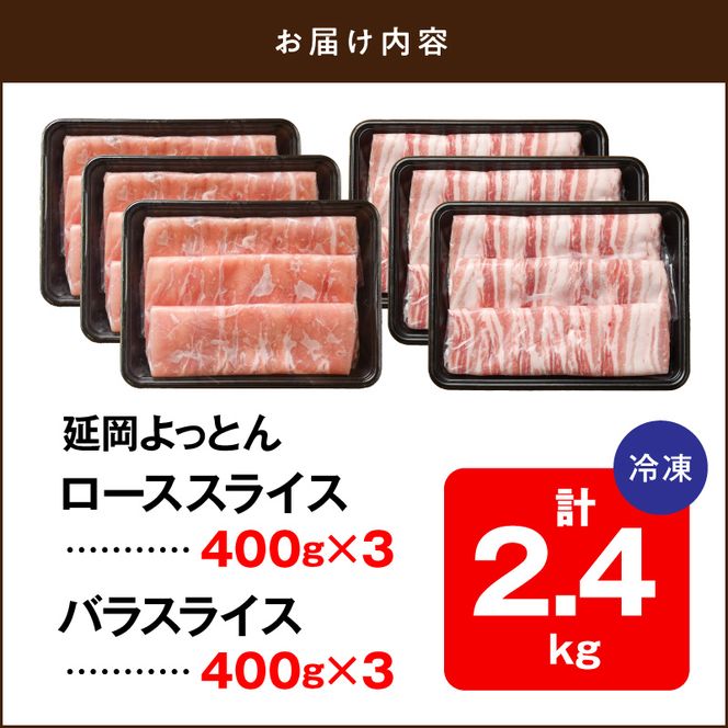 延岡よっとん ロース＆バラ シート巻 各400g×3 N0220-YB136