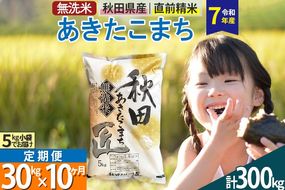 【無洗米】＜令和7年産＞《定期便10ヶ月》秋田県産 あきたこまち 匠 30kg (5kg×6袋) ×10回 30キロ お米 |02_snk-031010s