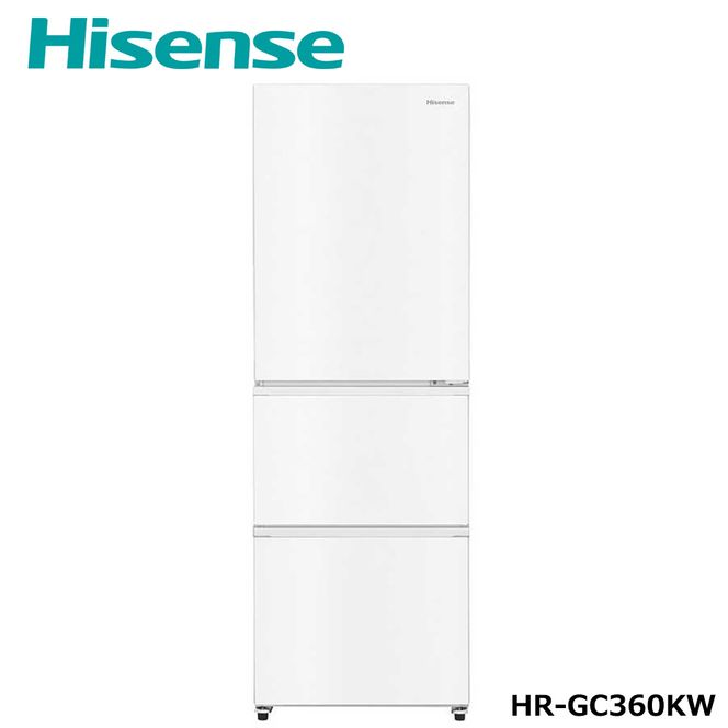 ハイセンス  【標準設置費込み】冷蔵庫 3ドア 358L 右開き 幅59.9cm ホワイト HR-GC360KW 【 家電 人気 おすすめ 】 【kw0085-0100-2】