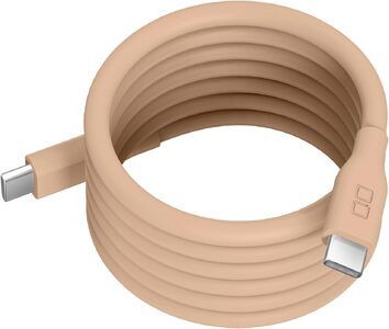 スパイラルシリコンケーブル CtoC 1m (シェルピンク)｜Type-Cケーブル ケーブル 充電 iPhone スマホ スマートフォン iPad タブレット ノートPC [2557]