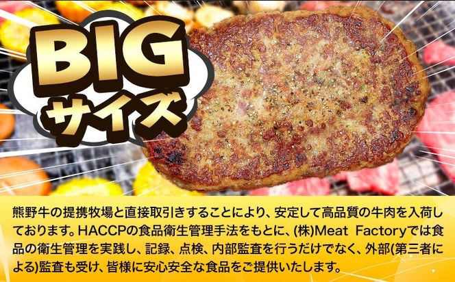 牛肉 熊野牛 MEGA バーグ ハーフ 650g × 2個 株式会社Meat Factory《30日以内に出荷予定(土日祝除く)》和歌山県 日高川町 熊野牛 牛 和牛 ハンバーグ 惣菜---wshg_fmfy40_30d_24_16000_1300g---