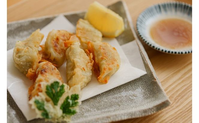 京丹後　ぎょぎょうざ　12個入　2袋冷凍品／日本海山陰産の沖ギスを使用した魚餃子です・うみのうた　京都丹後　夕日ヶ浦温泉旅館　雨情草庵料理長監修の冷凍魚ぎょうざは具材に日本海山陰産の沖キスを使用　LP00005