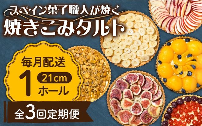 【3回定期便】【スペイン菓子職人が焼く】焼きこみタルト / 季節のフルーツ 洋菓子 和菓子 スペイン菓子 / 南島原市 / 吉田菓子店[SCT031]