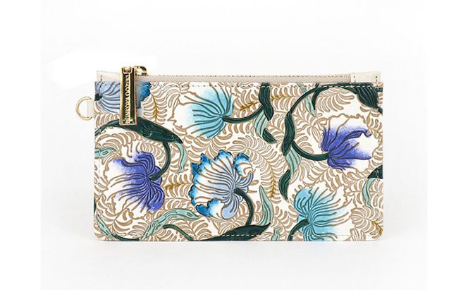 【文庫屋大関】すっきりカードケース　ノースガーデン＜ターコイズ＞【皮革工芸品】 ファッション小物 雑貨 フラグメントケース 小銭入れ付き 収納 スマート 日本製 