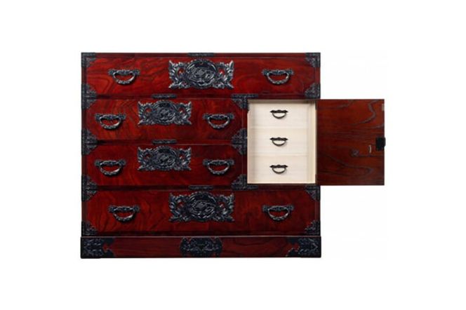 仙台箪笥 用箪笥 拭き漆塗り (申込書返送後、1ヶ月～6ヶ月程度でお届け) [仙台箪笥 タンス たんす 小型 高級 工芸品 伝統]|06_kyk-430301