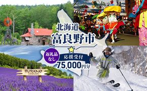 北海道 富良野市 寄附のみの応援受付 75,000円コース（返礼品なし 寄附のみ 75000円）