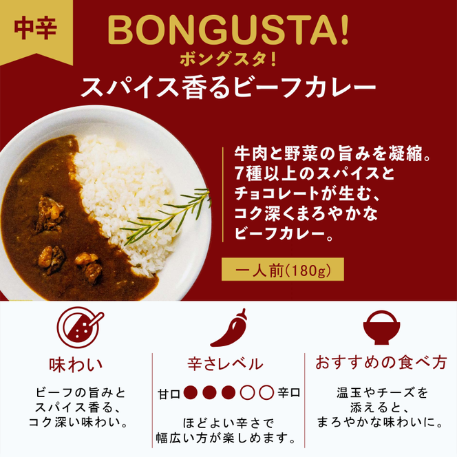 レトルト カレー 3種8個 「ボングスタ！」 カレー