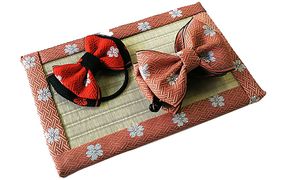 畳縁アクセサリ−縁結びセット（ピンク） 民芸品 工芸品 雑貨 日用品 