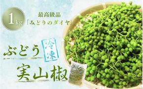  冷凍 ぶどう 生実山椒 1kg (1kg×1袋) / 山椒 さんしょう 香辛料 調味料 薬味 冷凍 ぶどう山椒 生山椒 和歌山県 紀美野町 生実山椒【twn044-cbudo-1B】