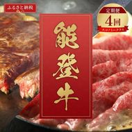 肉【定期便全4回】【和牛セレブ】能登牛 定期便「エコノミークラス」全4回 特選 しゃぶしゃぶ すき焼き 焼肉 ステーキ ギフト 石川県 能美市 172111_DB044