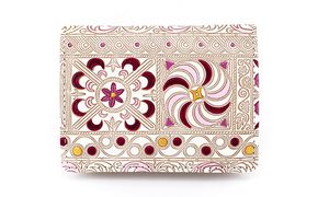 【文庫屋大関】箱まち小銭入れ　錦紗＜ピンク＞【皮革工芸品】 ファッション小物 財布 民芸品 