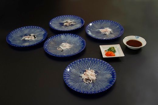 【1.8-6】職人手引き とらふぐ刺身5人前(特製ポン酢付)