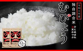 【 令和6年産 】 新米 ＼独自調合米／ むびょう 10kg ( 5kg × 2袋 ) 年内発送 ブレンド ひとめぼれ 天のつぶ 米 白米 精米 精米仕立てを発送 ギフト 贈答 プレゼント 福島県 田村市 株式会社東北むらせ N085-002